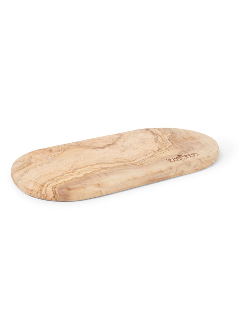 Bowls and Dishes Serveer en snijplank van olijfhout 30 x 16 cm • Bruin