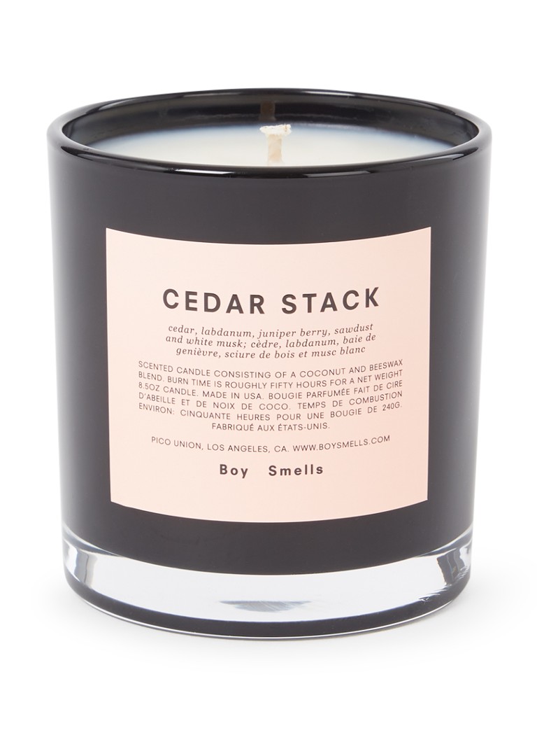 Boy Smells - Cedar Stack geurkaars 240 gram - Perzikroze