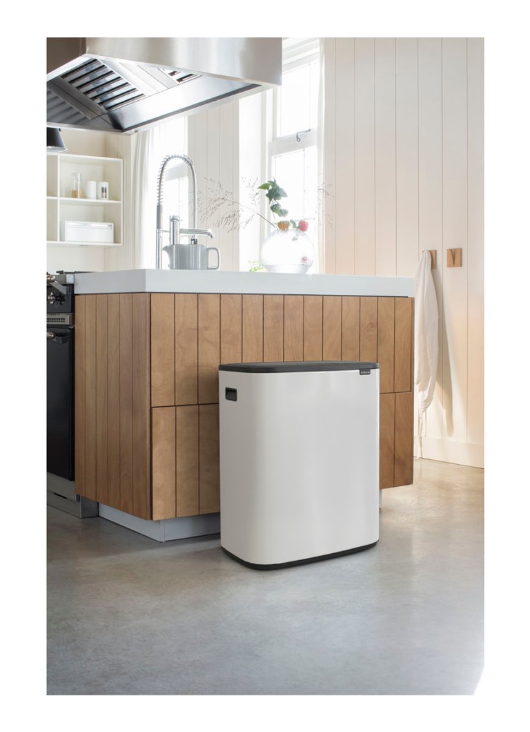 Toestemming verzekering partner Brabantia Bo Touch Bin prullenbak met deksel 60 liter • Wit • de Bijenkorf