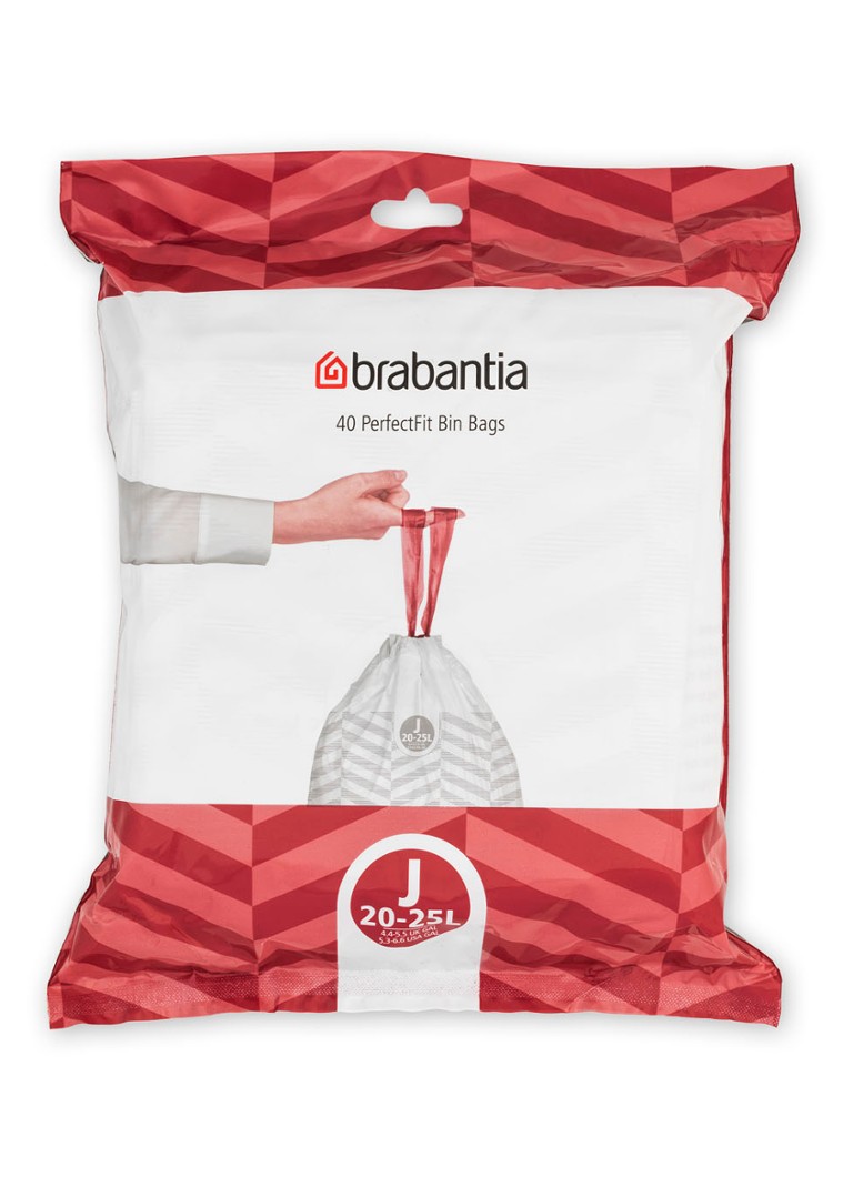 Brabantia - PerfectFit Extra Strong J 20-25L vuilniszakken 40 stuks - Wit