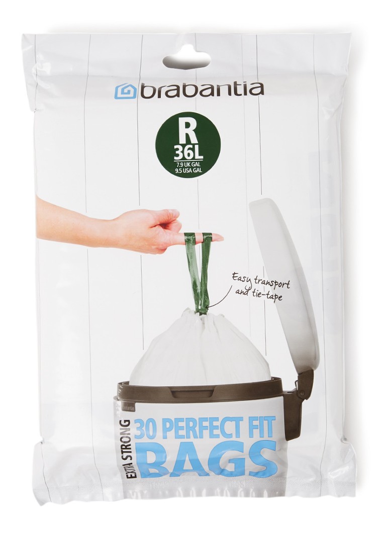 Begroeten Leia piek Brabantia PerfectFit Extra Strong R 36L vuilniszakken 30 stuks • Wit • de  Bijenkorf