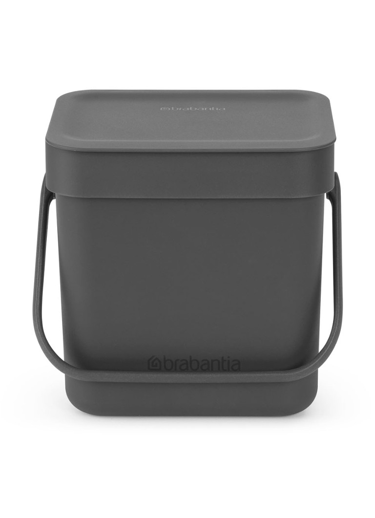 Brabantia - Sort & Go prullenbak met hengsel 3 liter - Antraciet