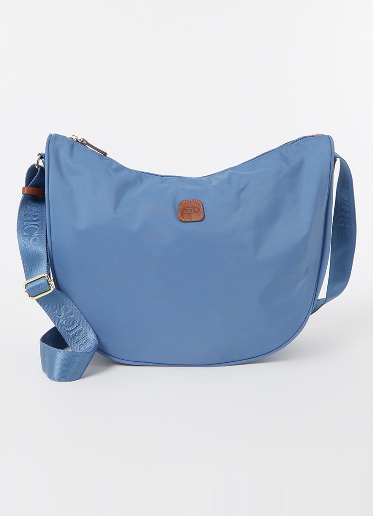 Bric's - X-Collection crossbodytas met leren details - Staalblauw