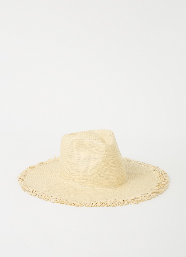 Brixton - Jo Straw Fedora hoed van stro  - Zand