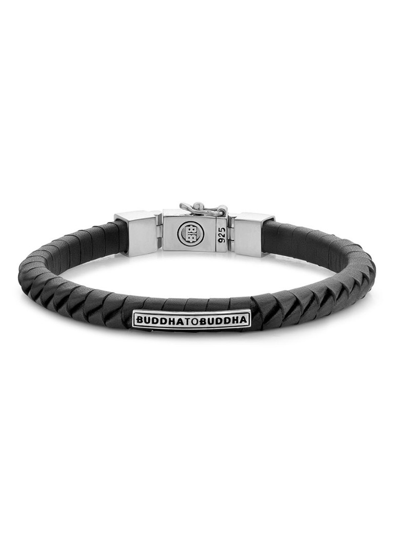 Betekenis handelaar racket Buddha to Buddha Komang armband van leer • Zwart • de Bijenkorf