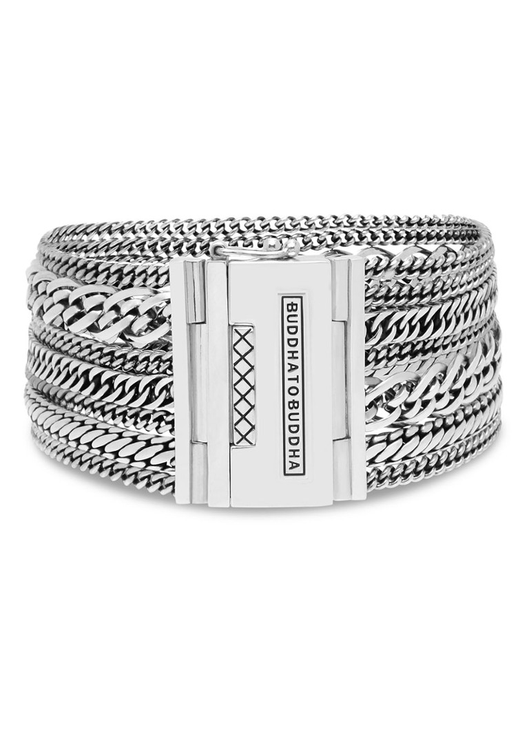 Buddha to Buddha - Nathalie Multi Chain armband van zilver - Zilver