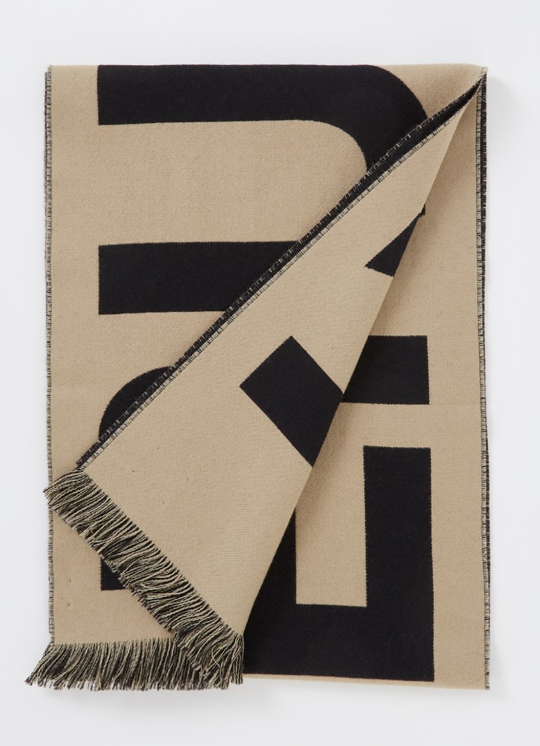 Diplomaat Herziening Zogenaamd BURBERRY Football sjaal van wol met logoprint 190 x 35 cm • Beige • de  Bijenkorf