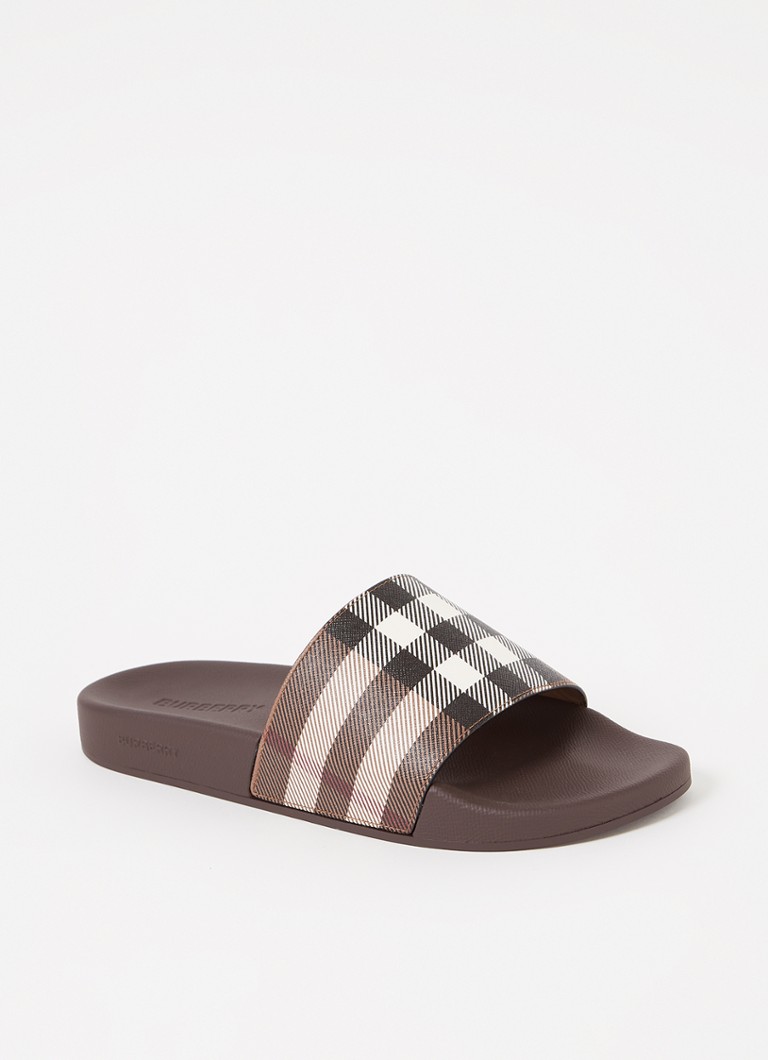 Burberry Bijenkorf Badslippers Burberry Furley Slipper Met