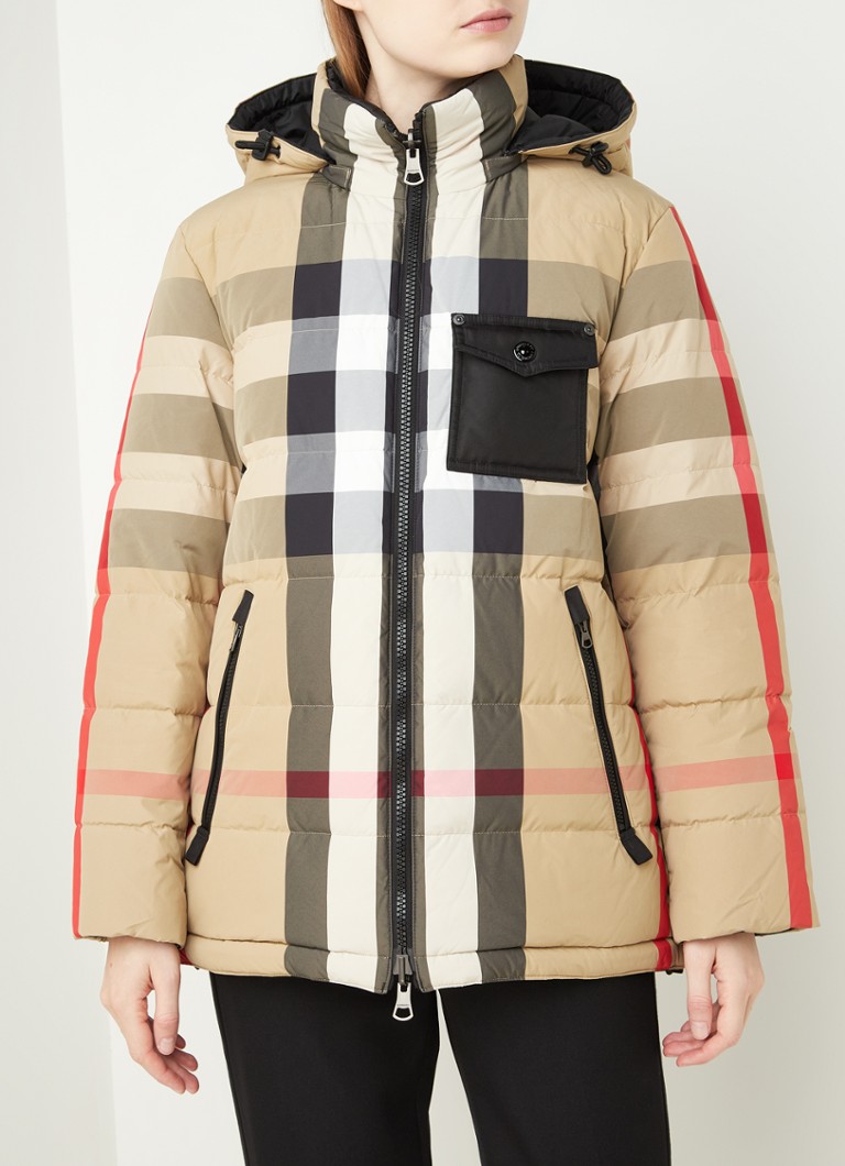 zakdoek Bouwen op schraper BURBERRY Hemsworth reversible puffer jas met ruitprint • Beige • de  Bijenkorf