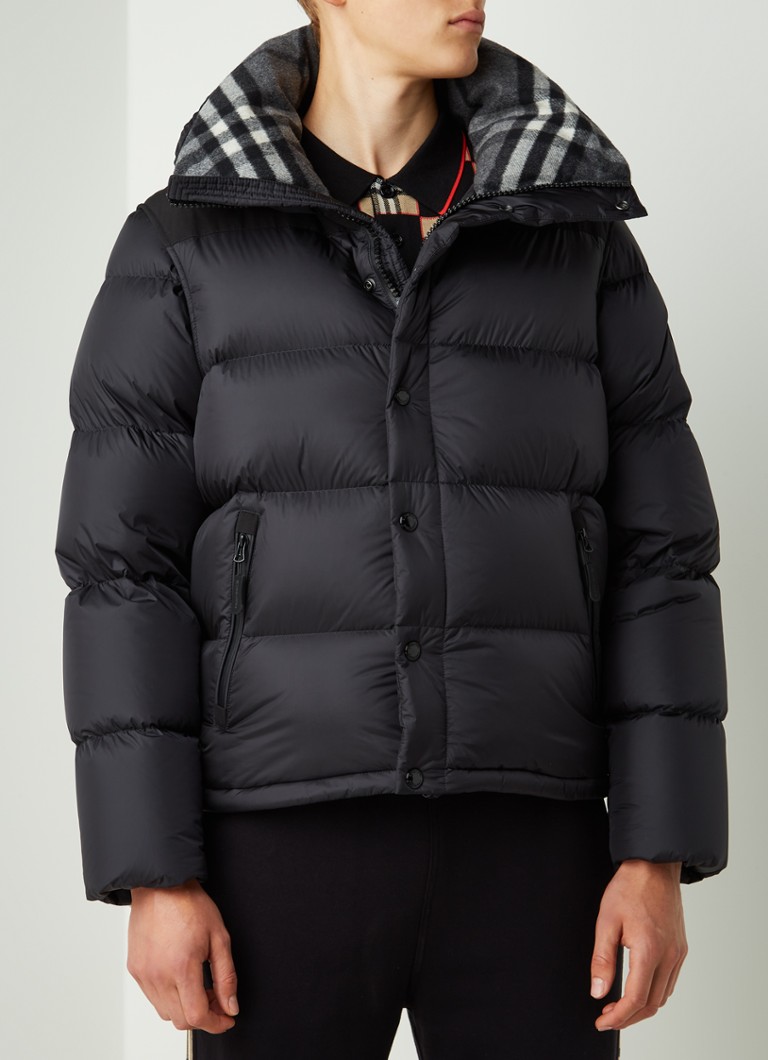 Secretaris winkelwagen knecht BURBERRY Lockwell puffer met afneembare mouwen • Zwart • de Bijenkorf