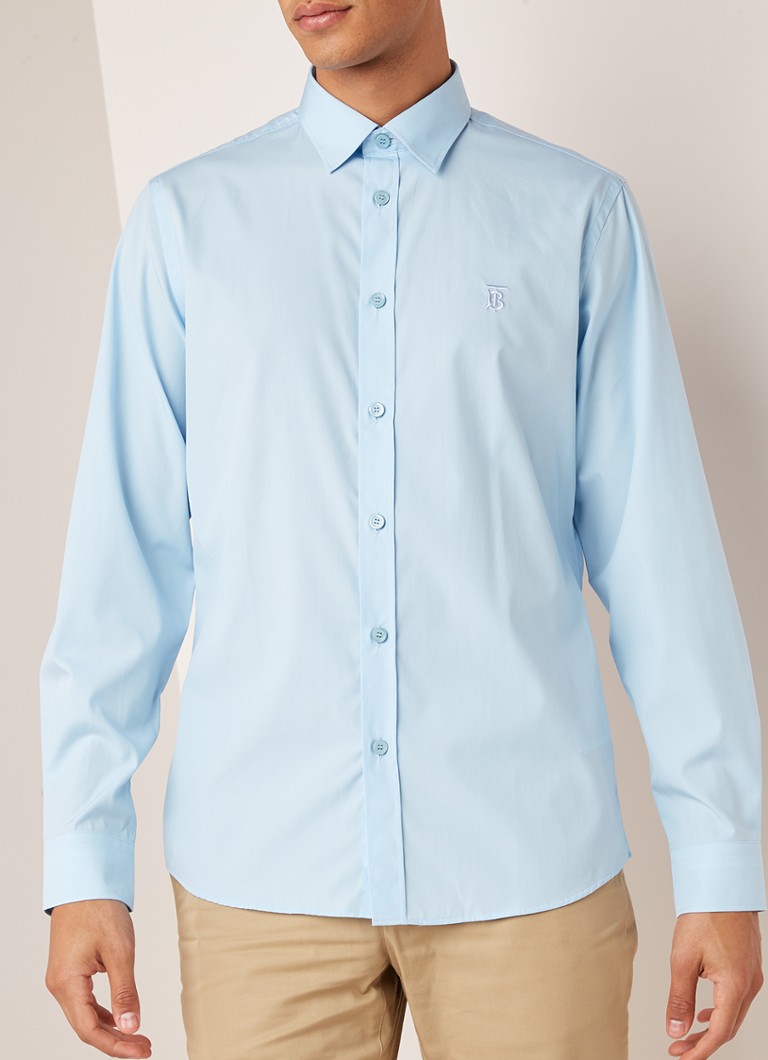 BURBERRY - Louis regular fit overhemd met kentkraag - Lichtblauw