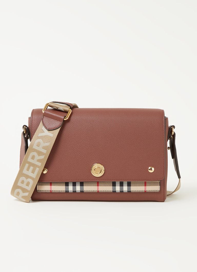 blad Avonturier residu BURBERRY Note crossbodytas van kalfsleer • Bruin • de Bijenkorf