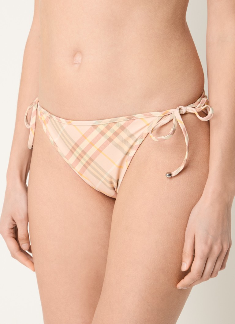 Burberry - Tanga bikinislip met ruitdessin - Beige