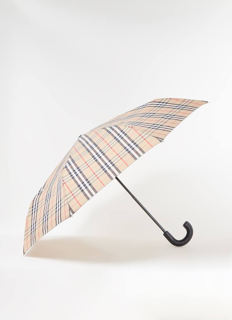 Heel boos stropdas helpen BURBERRY Trafalgar paraplu met ruitdessin • Beige • de Bijenkorf