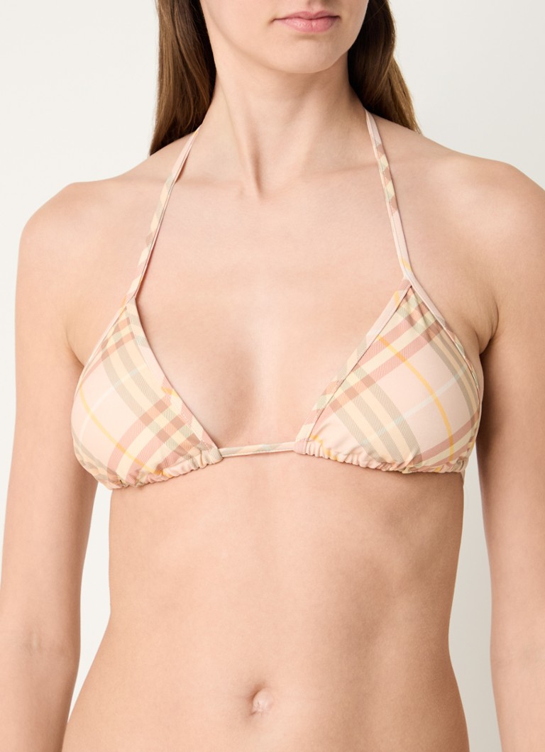 Burberry - Triangel bikinitop met uitneembare vulling - Beige
