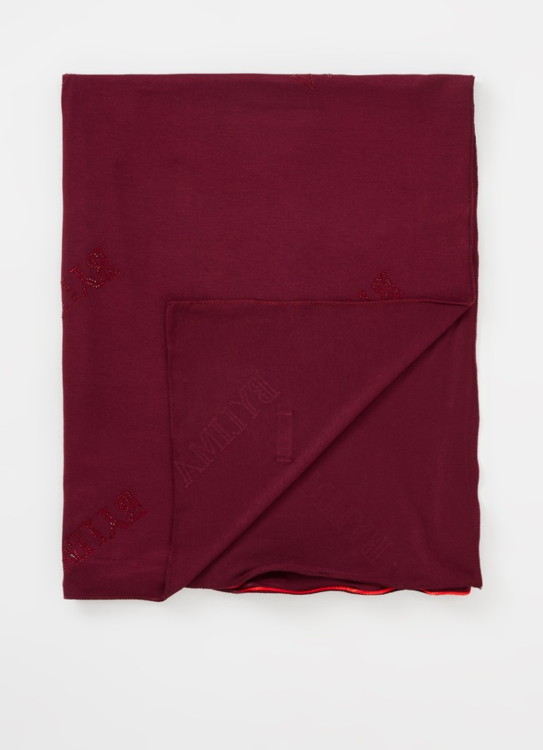 BYLIMA - Chiffre sjaal met strass 175 x 70 cm - Bordeauxrood