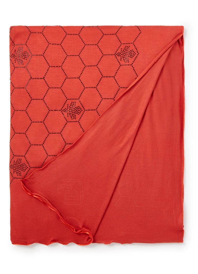 BYLIMA Honey Loobs sjaal met strass 200 cm • Rood de Bijenkorf