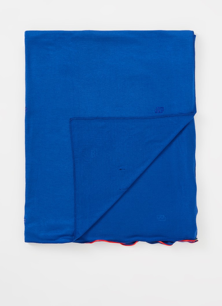 BYLIMA - Initials sjaal met strass 180 x 75 cm - Blauw