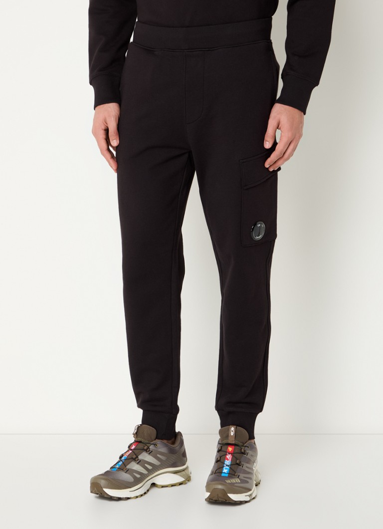 C.p. Company Diag Tapered Fit Joggingbroek Met Steekzakken • Zwart • De 