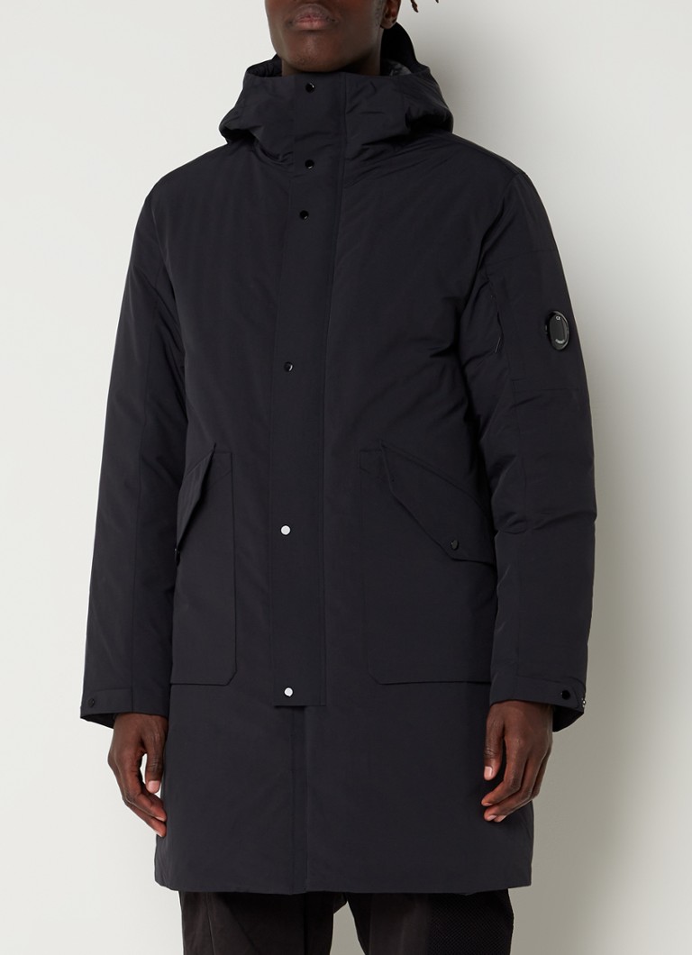 C.P. Company - Micro M gewatteerde jas met donsvulling en klepzakken - Zwart