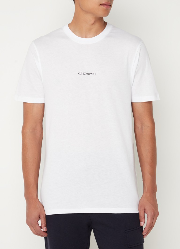 C.P. Company - T-shirt met logoprint - Ivoor