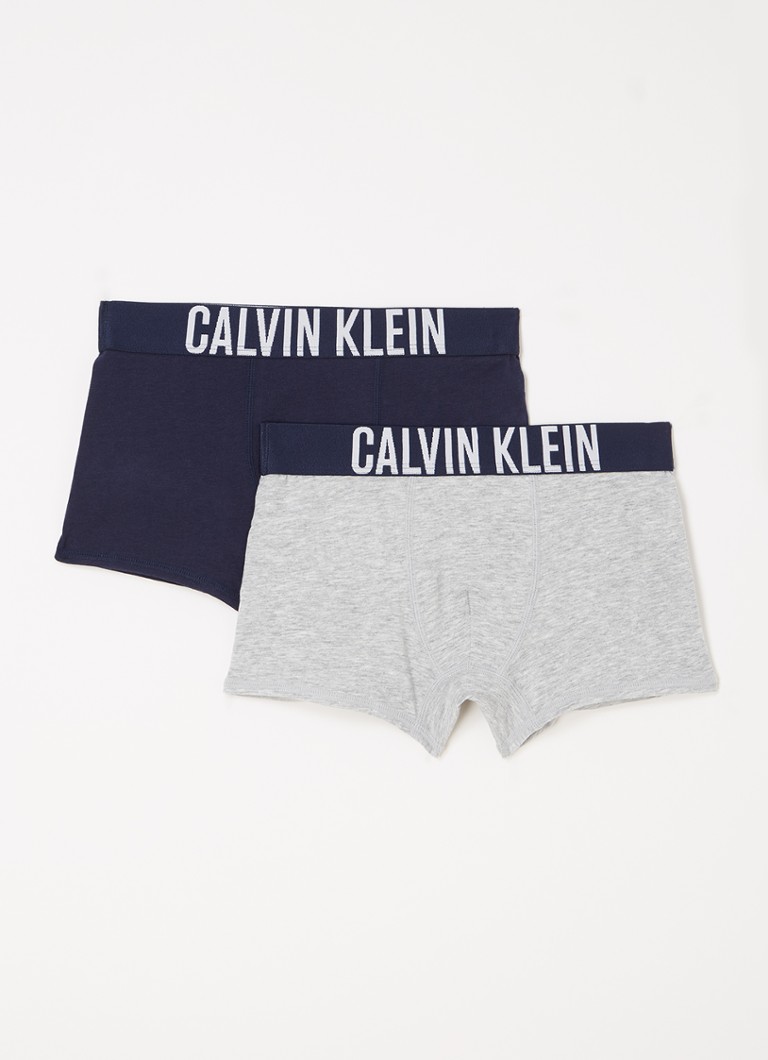 Calvin Klein - Boxershort met logoband in 2-pack - Grijs