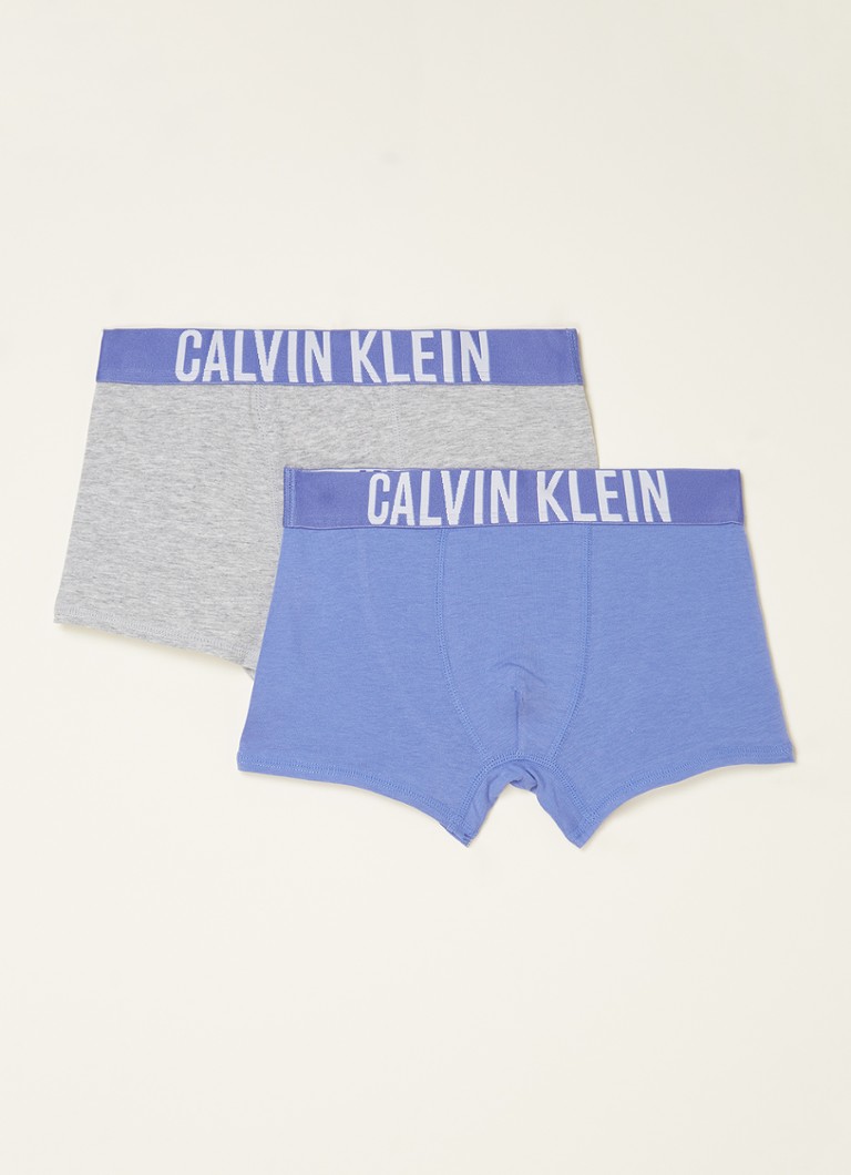 Calvin Klein - Boxershort met logoband in 2-pack - Blauwgrijs