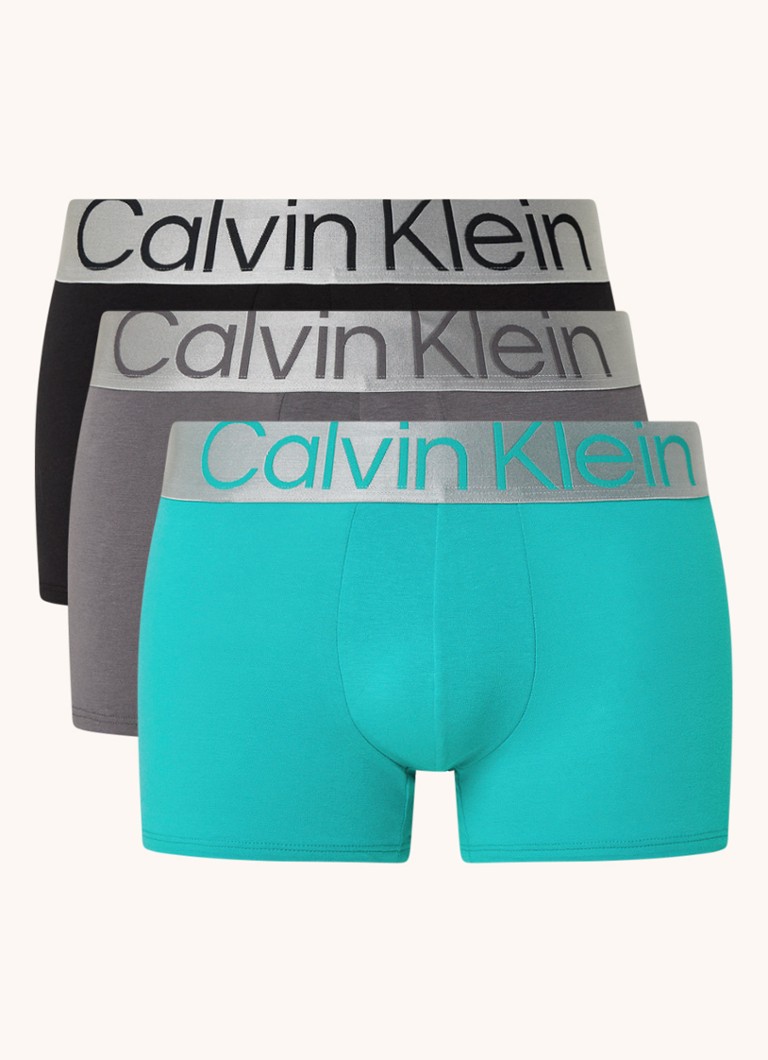 geloof gisteren opslag Calvin Klein Boxershorts met logoband in 3-pack • Turquoise • de Bijenkorf