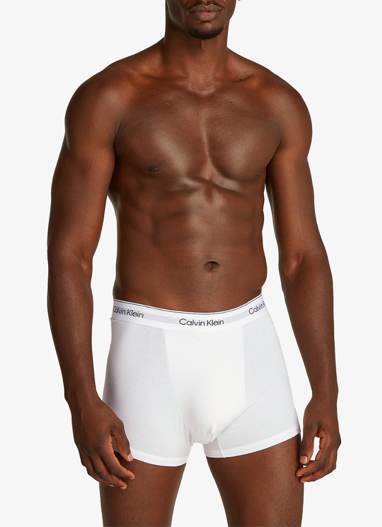 Calvin Klein - Boxershorts met logoband in 3-pack - Wit