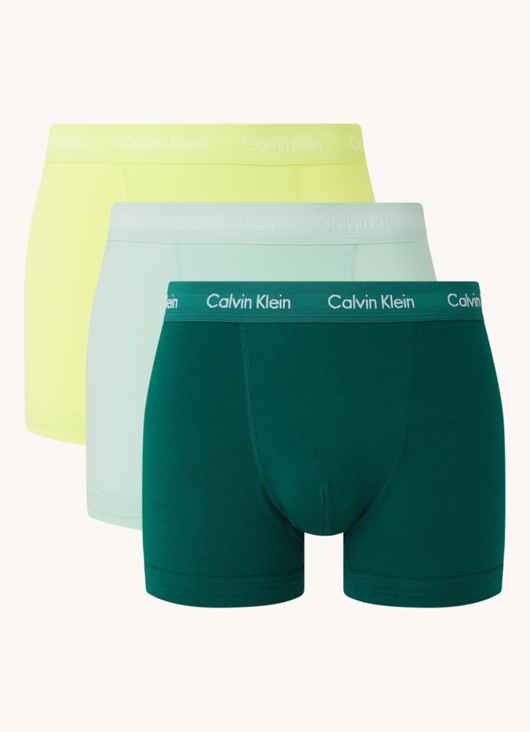 Calvin Klein - Boxershorts met logoband in 3-pack - Groen