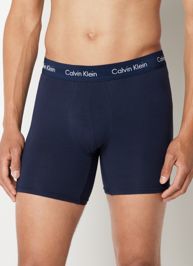 Calvin Klein - Boxershorts met logoband in 3-pack - Blauw