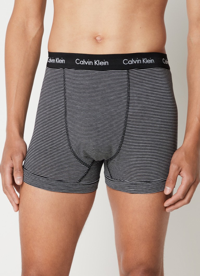 Calvin Klein - Boxershorts met logoband in 3-pack - Zwart