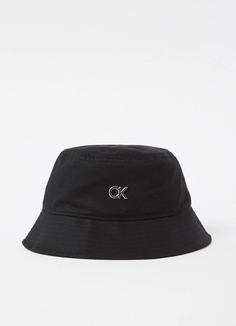 Calvin Klein - Bucket hoed van biologisch katoen - Zwart