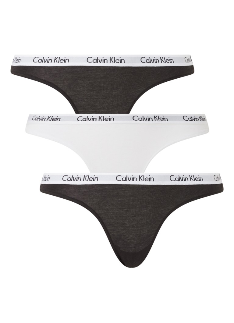 Calvin Klein String met logoband • Zwart • de Bijenkorf