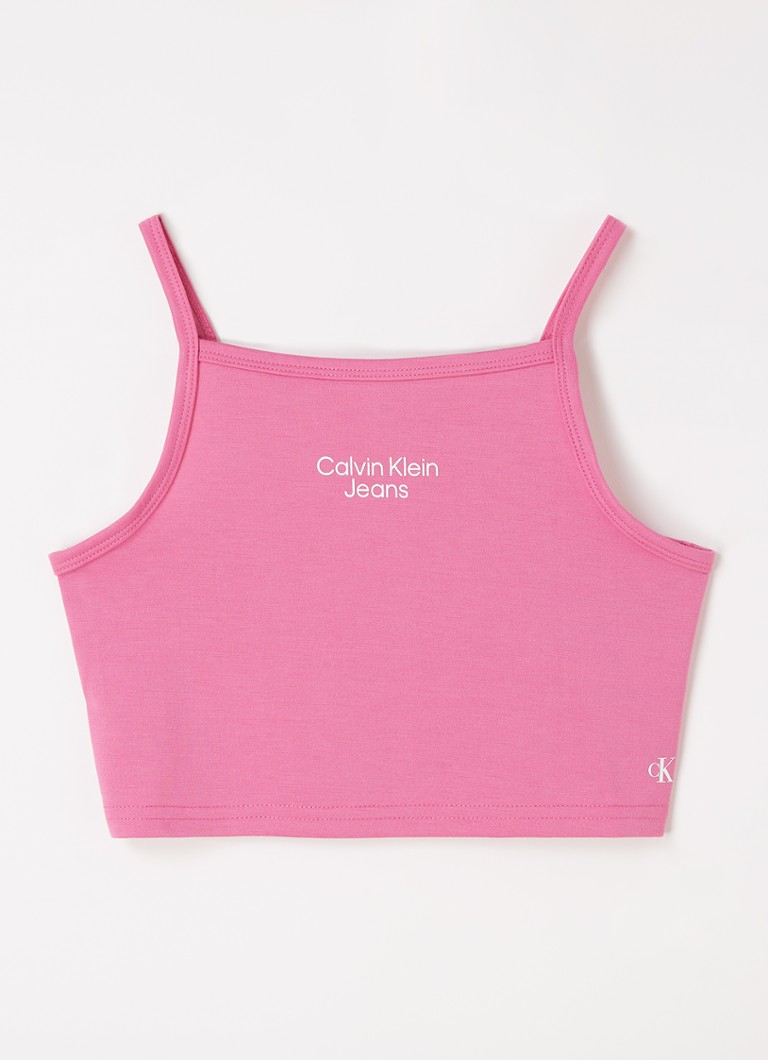 Calvin Klein - Crop top met logoprint - Roze