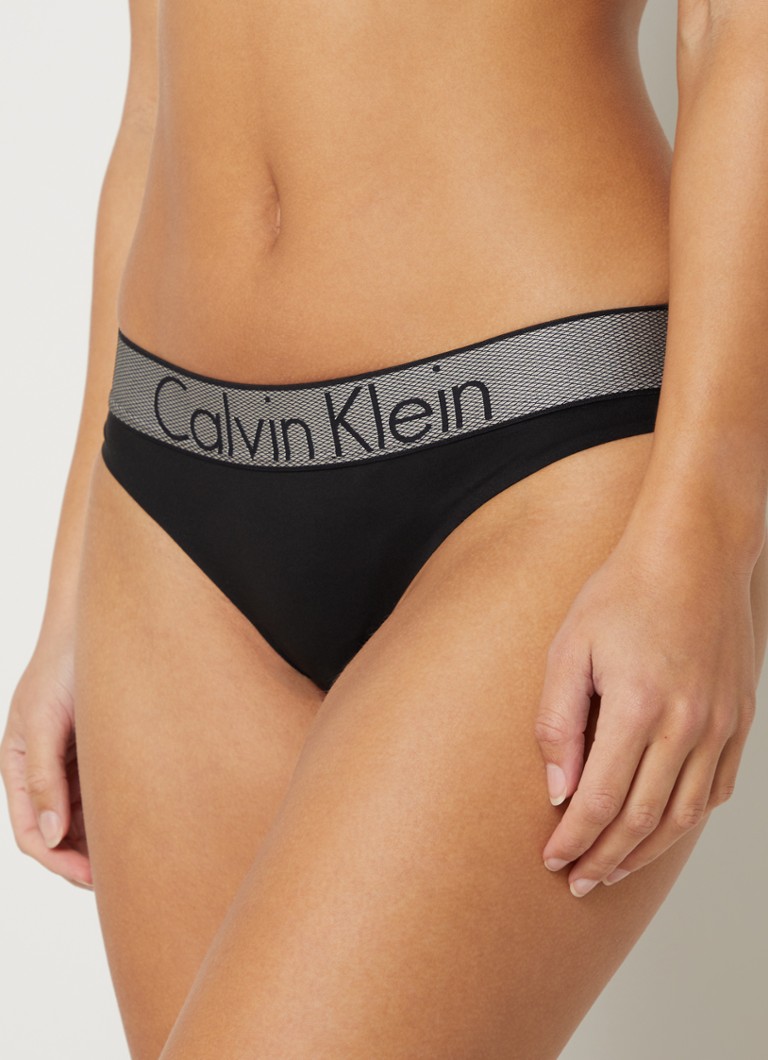 Calvin Klein - Customized stretch string met logoband - Zwart