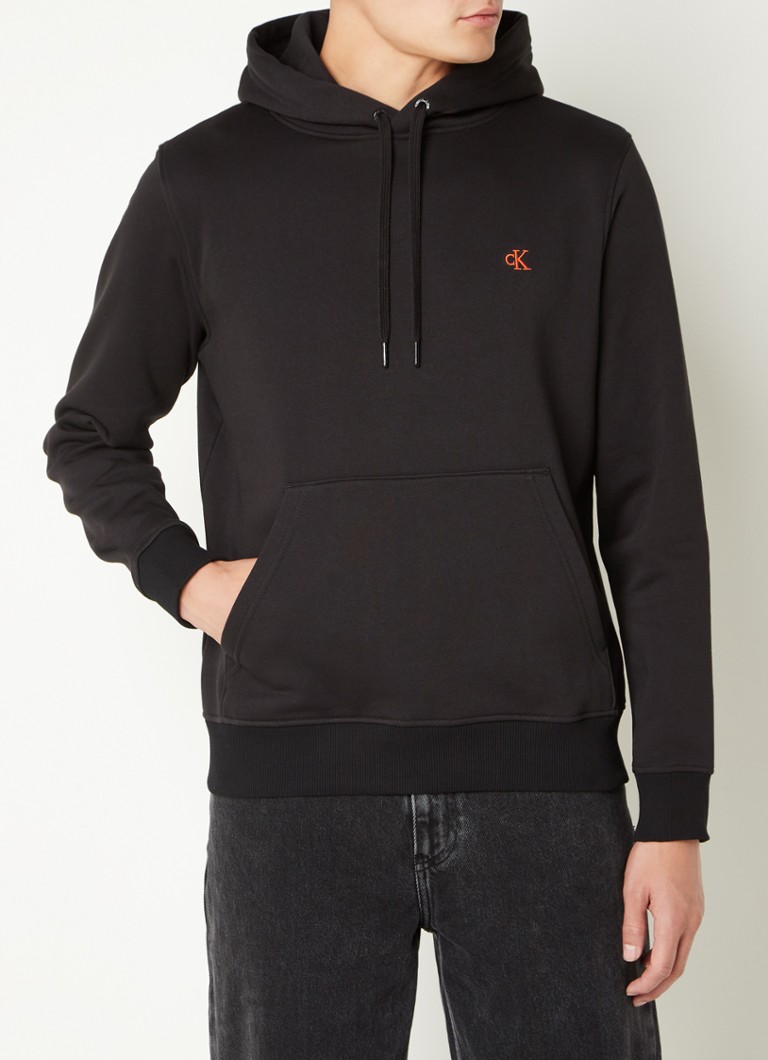 Calvin Klein - Hoodie met logo- en backprint  - Zwart