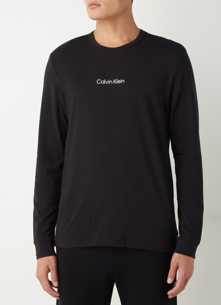 Calvin Klein - Longsleeve met logoprint - Zwart