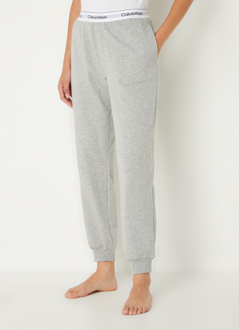 HUGO - Pyjamabroek met logostiksel van een katoenmix - Zwart