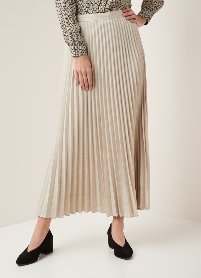 Calvin Klein - Midi-rok met pissé - Ivoor