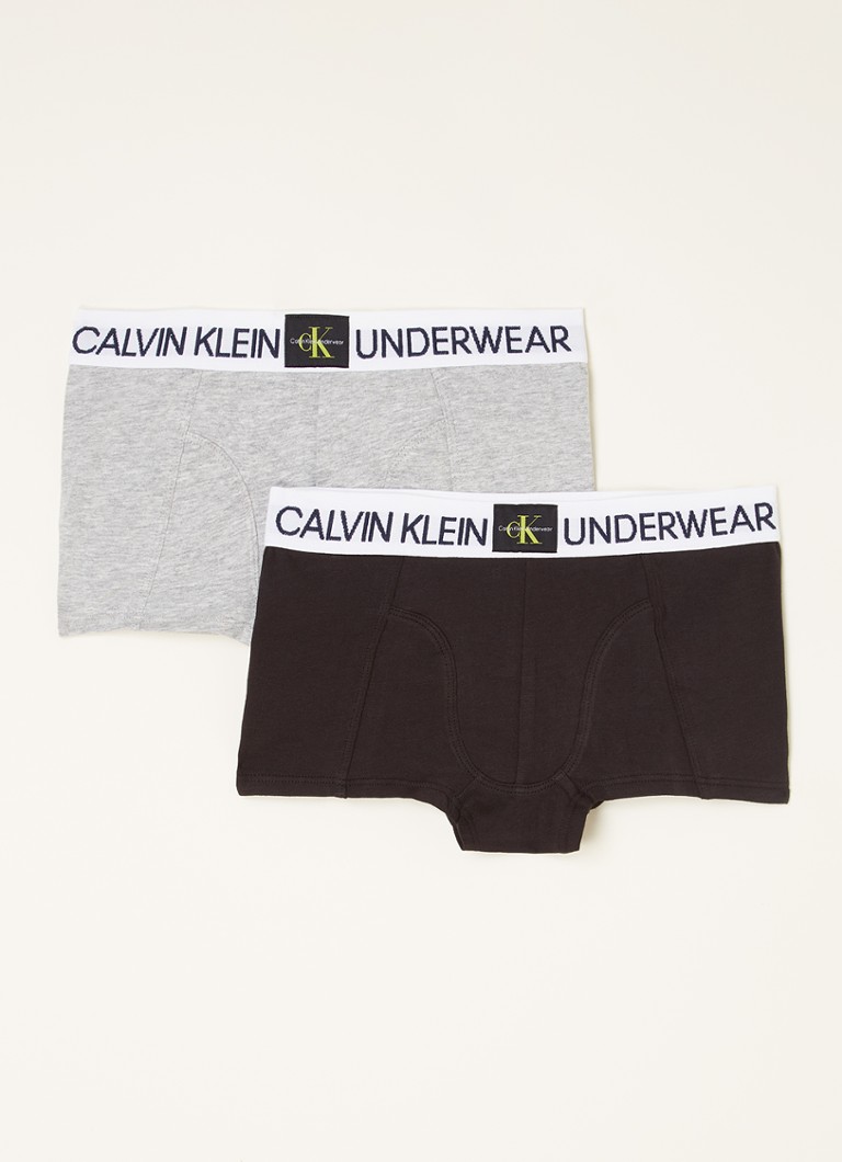 Calvin Klein - Minigram boxershorts met logoband 2-pack - Grijs