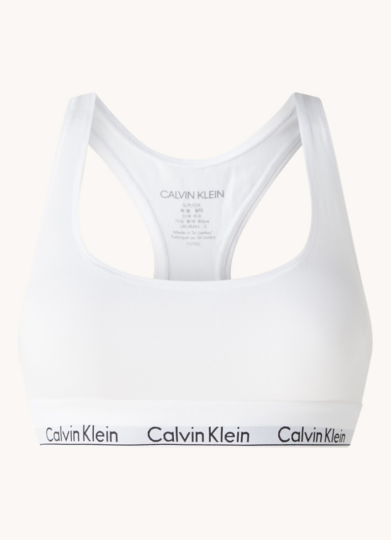 Classificeren Catastrofaal referentie Calvin Klein Modern Cotton bralette met logoband • Wit • de Bijenkorf