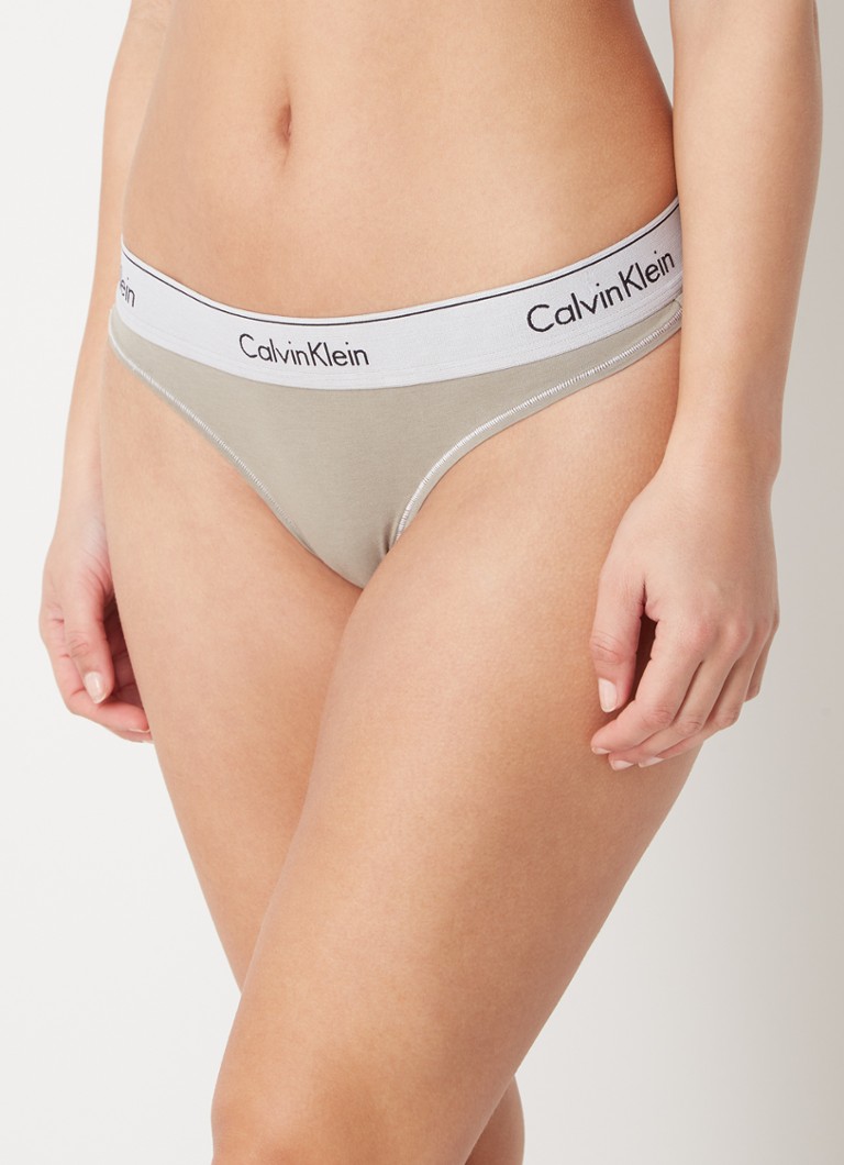 Calvin Modern Naturals string met logoband • Khaki • de Bijenkorf