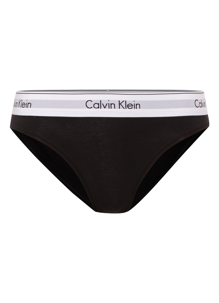 De onze Voorwoord Weglaten Calvin Klein Modern Cotton slip met logoband • Zwart • de Bijenkorf