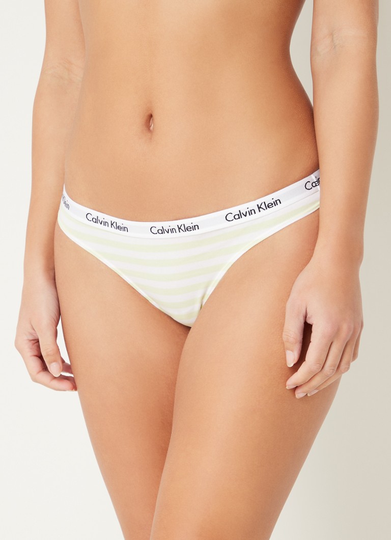 Bruin auditie passagier Calvin Klein Modern Cotton string met logoband • Geel • de Bijenkorf