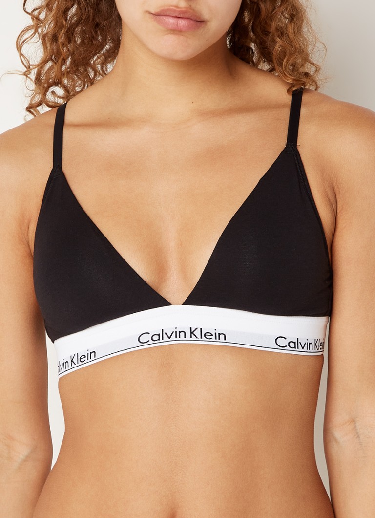 familie charme duizend Calvin Klein Modern Cotton voorgevormde bralette met uitneembare vulling •  Zwart • de Bijenkorf