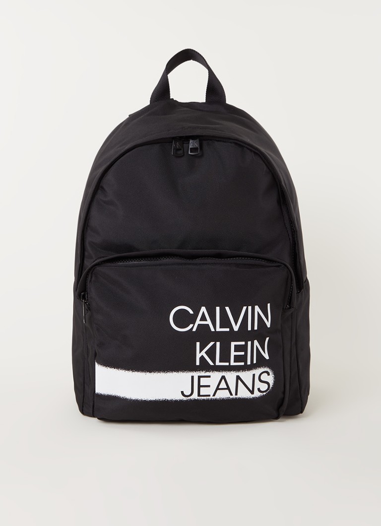Calvin Klein - Rugzak met logoprint en 14 inch laptopvak - Zwart