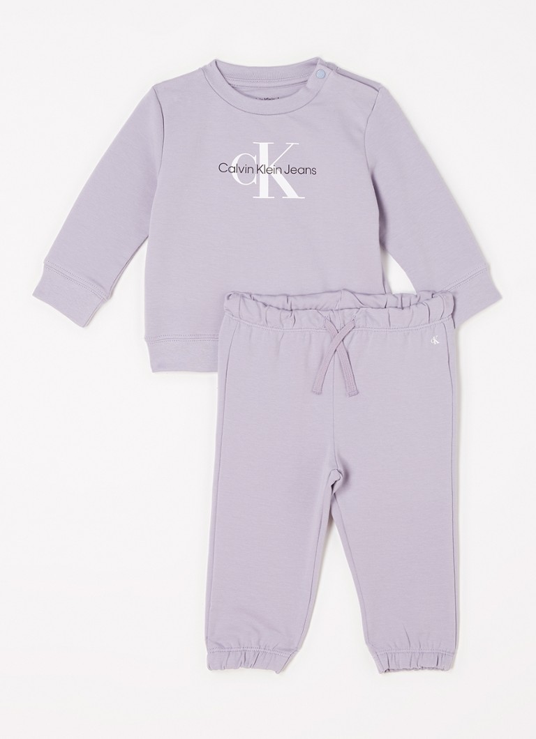 Calvin Klein - Set met sweater en joggingbroek 2-delig - Lila