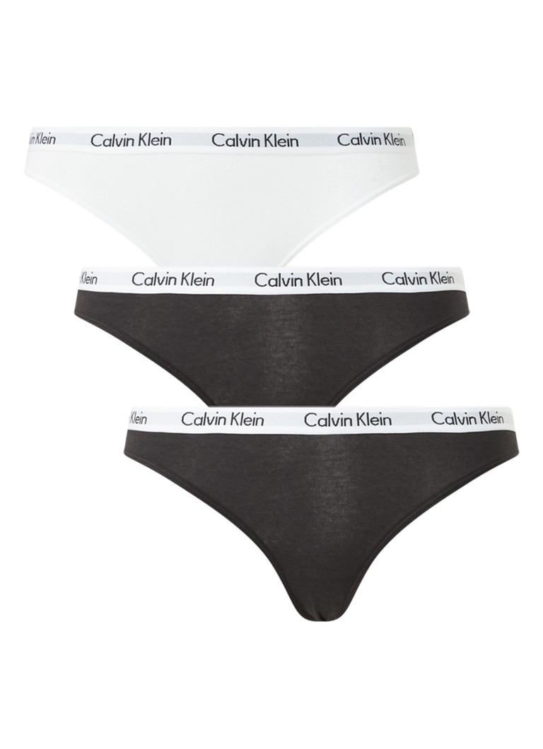 Festival Autonoom minstens Calvin Klein Slip met logoband in 3-pack • Wit • de Bijenkorf