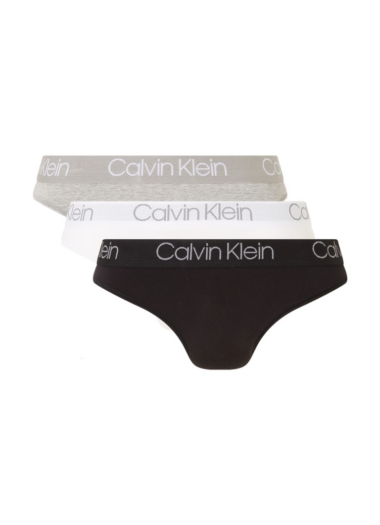 Calvin Klein String met logoband • Zwart • de Bijenkorf